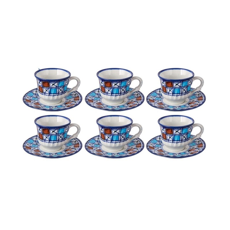 سرویس چایخوری 6 نفره نقش شطرنجی