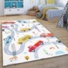 فرش اتاق کودک طرح ماشین بازی آبی (غیربرجسته)