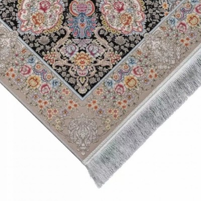 فرش محتشم 1500 شانه طرح جواهر زمینه صدفی (برحسته)