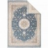 فرش محتشم 1500 شانه طرح گل گشت زمینه اطلسی (برحسته)