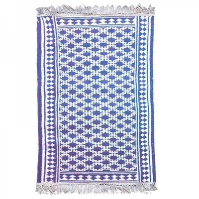 زیلوی سنتی یزد نقش دستباف آبی (سایزبندی)