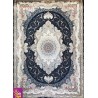 فرش قیطران 1500 شانه طرح زرین زمینه سورمه ای (برحسته)