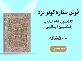 کلکسیون شاه عباسی و ایساتیس 🌟 ۵۰۰ شانه اقتصادی - فرش ۵۰۰ شانه اصل ستاره کویر یزد – قیمت استثنایی + پرداخت در محل