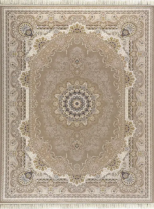 فرش داریوش 1500 شانه کد 1552 زمینه ترمه ای (برجسته)