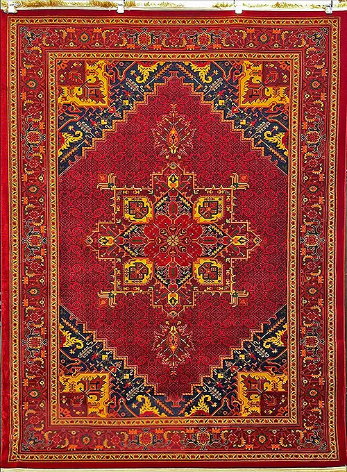 فرش خونه گبه کد fkh-706 زمینه لاکی (غیربرجسته)