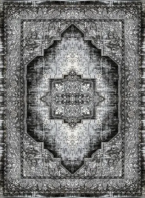  فرش بختیاری مدرن کد 109 زمینه طوسی (برجسته) 