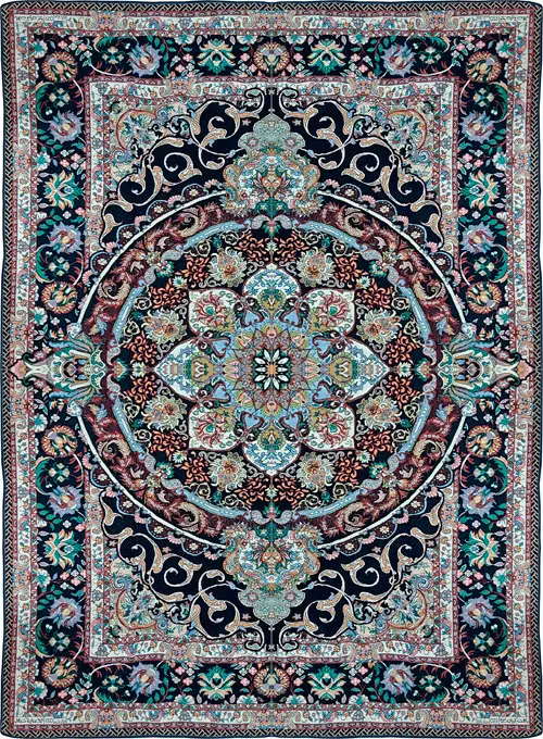 روفرشی سوپر گلشن یزد طرح کیان 22 زمینه سورمه ای