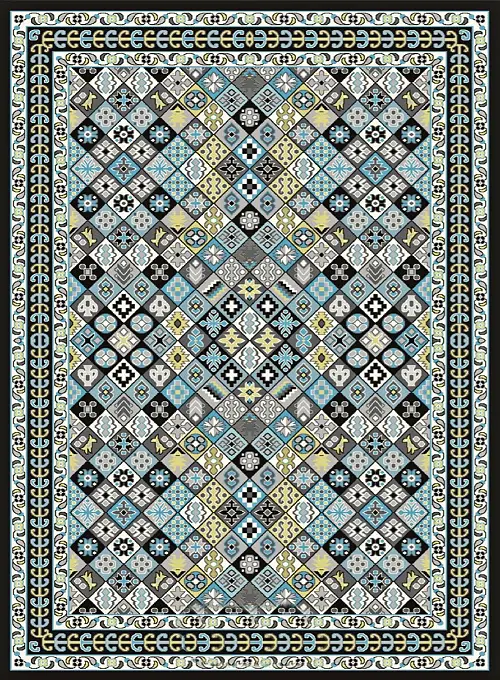 گلیم ماشینی رحیمی یزد کد 336 (غیربرجسته)