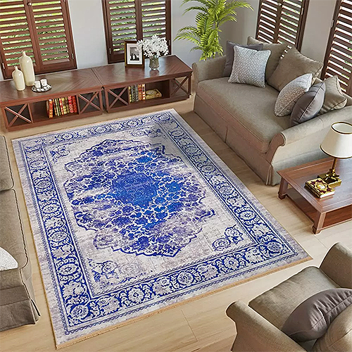  فرش محتشم کلاریس کد 900446 زمینه طوسی (غیربرجسته) 