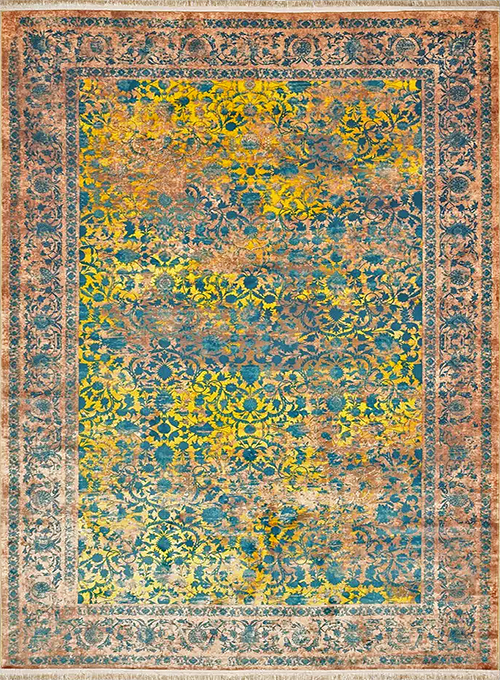  فرش محتشم کلاریس کد 900451 زمینه خاکستری (غیربرجسته) 
