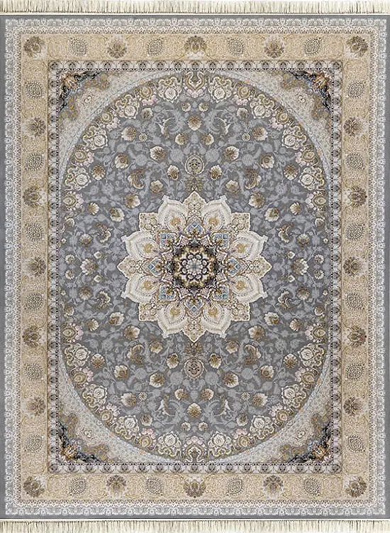 فرش داریوش 1500 شانه کد 1556 زمینه فیلی (برجسته)