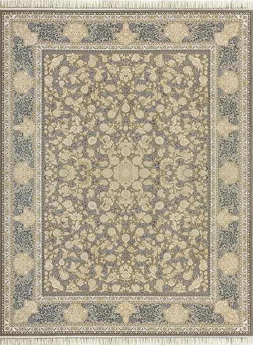  فرش داریوش 1200 شانه کد 1408 زمینه فیلی (برجسته) 