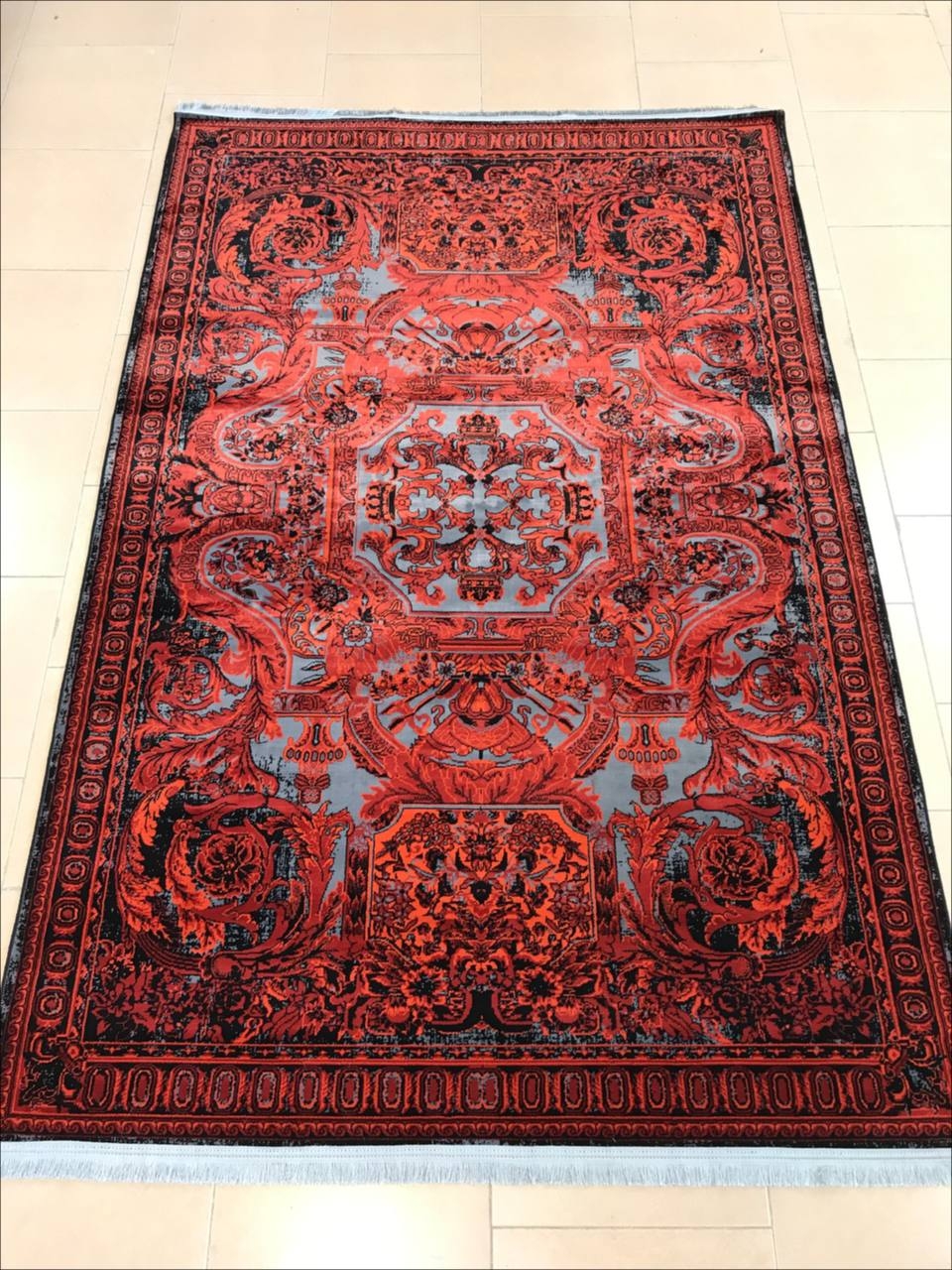  فرش پارسیس گبه کد 807 زمینه نقره ای (غیربرجسته) 