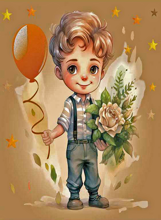 فرش لیوسا اتاق کودک کد 60176 زمینه تمام رنگی (فرشینه)