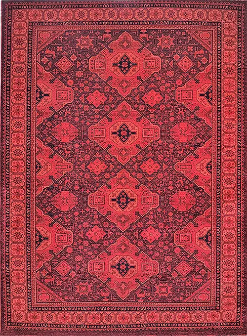  فرش خونه گبه کد fkh-722 زمینه لاکی (غیربرجسته) 