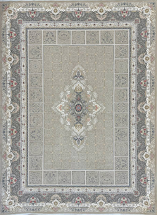  فرش مهدیان 1500 شانه کد 3057 زمینه بژ (برجسته) 
