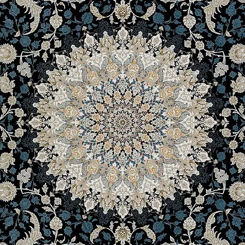  فرش داریوش 1200 شانه کد 1403 زمینه سورمه ای (برجسته) 