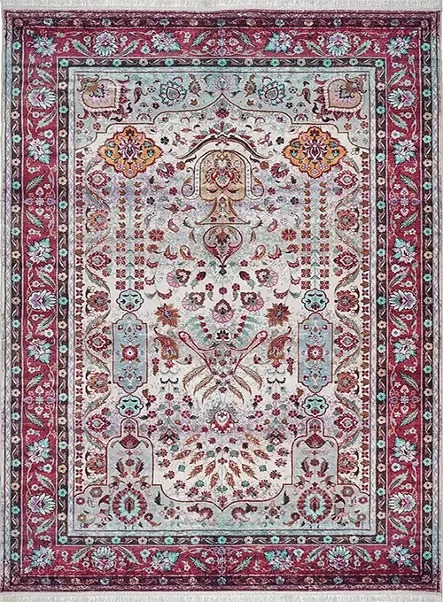 فرش محتشم کلاریس کد 100328 زمینه تمام رنگ (غیربرجسته)