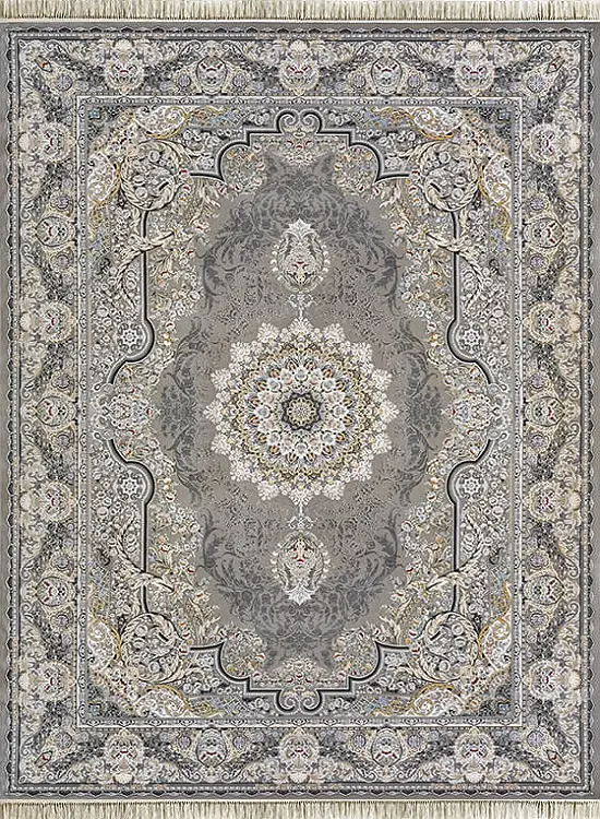 فرش داریوش 1200 شانه کد 1417 زمینه فیلی (برجسته)