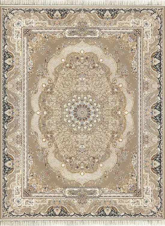 فرش داریوش 1500 شانه کد 1567 زمینه ترمه ای (برجسته)