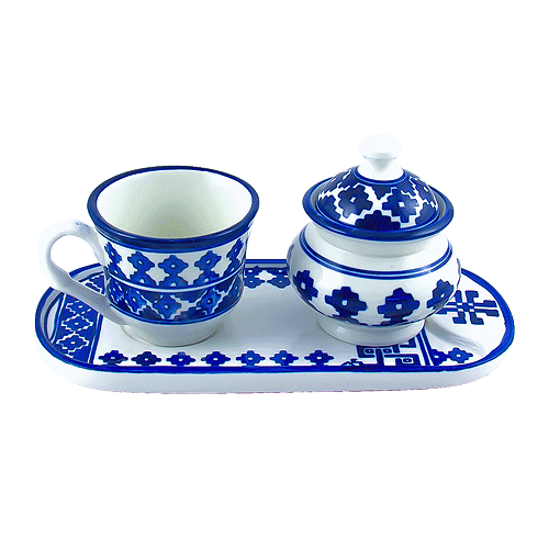 ست کیک خوری بسته 2 عددی نقش زیلو