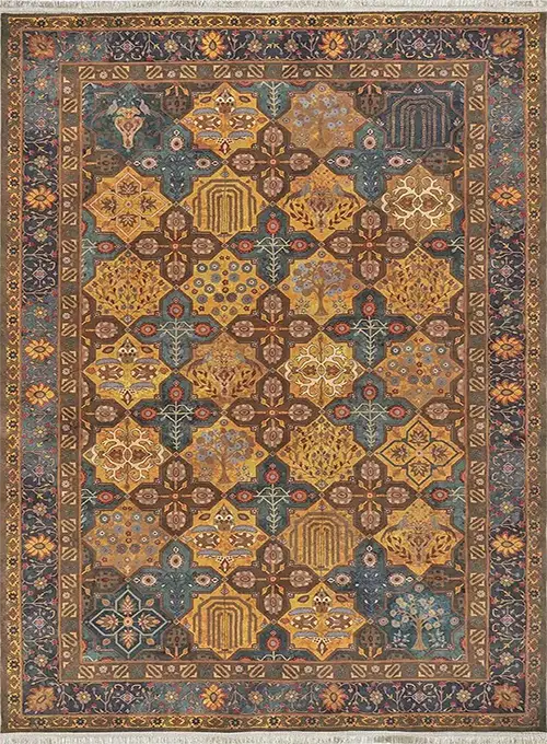 فرش محتشم کلاریس کد 100654 زمینه تمام رنگ (غیربرجسته)