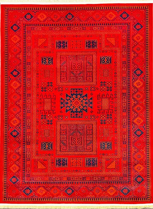 فرش خونه گبه کد fkh-705 زمینه لاکی (غیربرجسته)