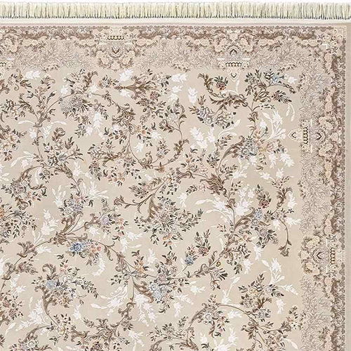  فرش داریوش 1500 شانه کد 1586 زمینه کرم (برجسته) 
