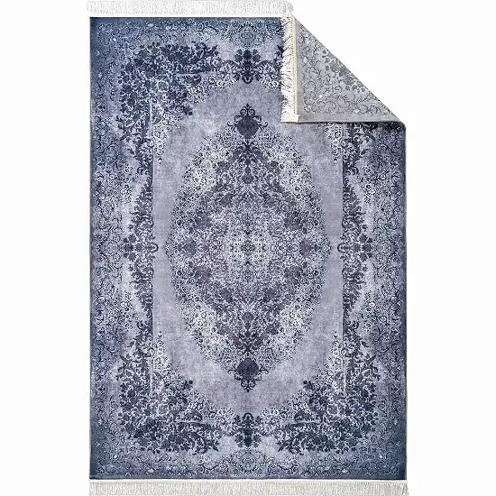  فرش محتشم کلاریس کد 25NK0020 زمینه دودی (غیربرجسته) 