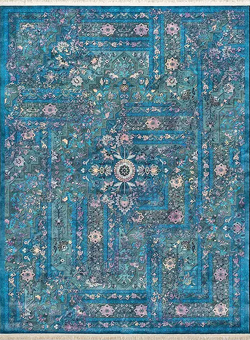 فرش محتشم کلاریس کد 25NO0030 زمینه کله غازی (غیربرجسته)