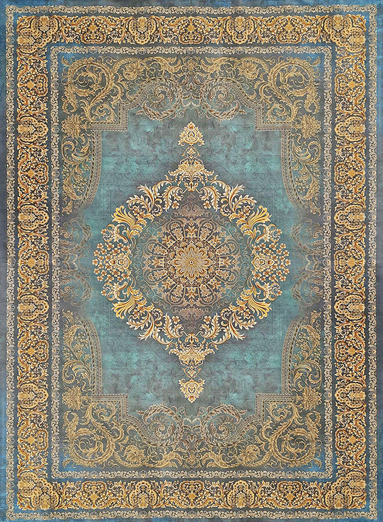 فرش آینده 1200 شانه کد 10139 زمینه سبز (غیربرجسته)