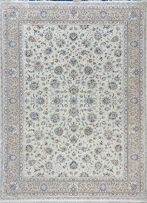 فرش مهدیان 1500 شانه کد 154081 زمینه کرم (برجسته)