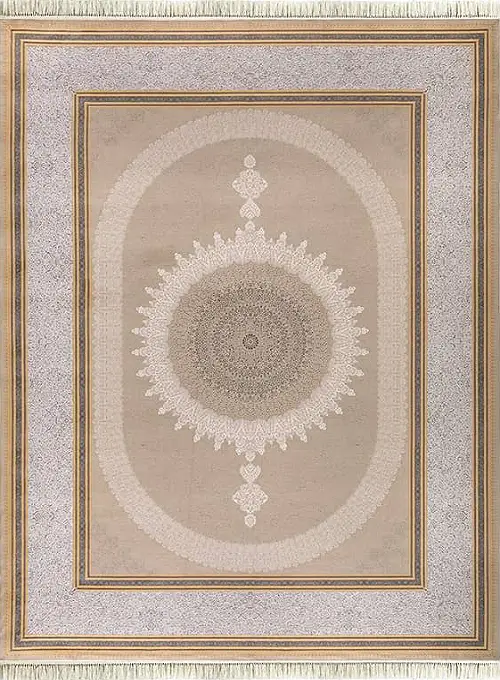 فرش داریوش 1200 شانه کد 1402 زمینه نقره ای (برجسته)
