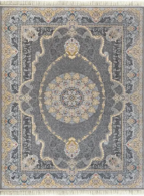 فرش داریوش 1200 شانه کد 1416 زمینه فیلی (برجسته)