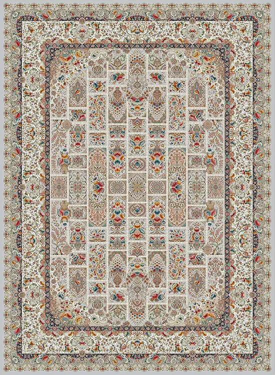 فرش ستاره کویر یزد 1500 شانه کد TX503 زمینه 1030 (برجسته)