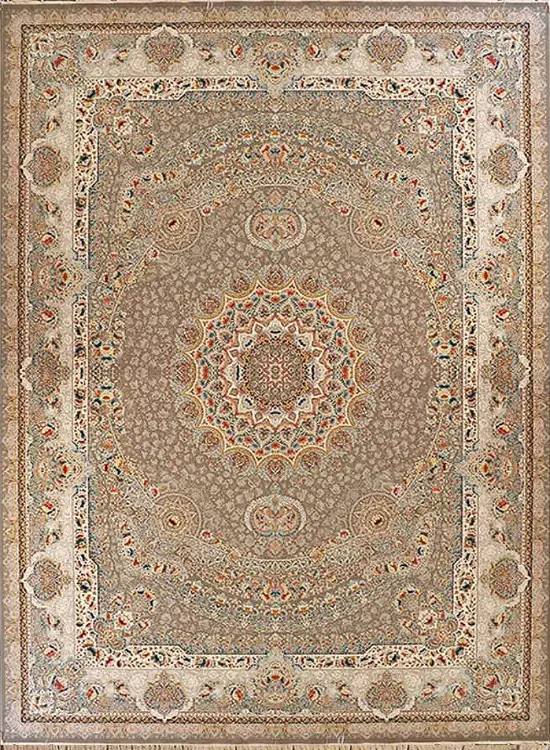 فرش ستاره کویر یزد 1500 شانه کد 501 TX زمینه 1073 (برجسته)