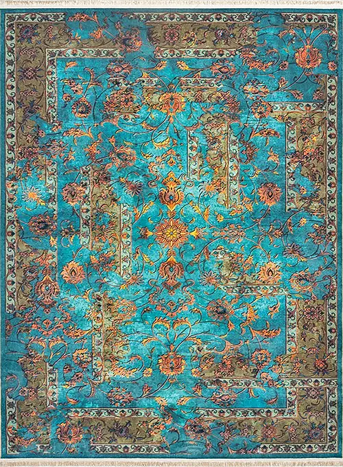 فرش محتشم کلاریس کد 25NO0010 زمینه کله غازی (غیربرجسته)