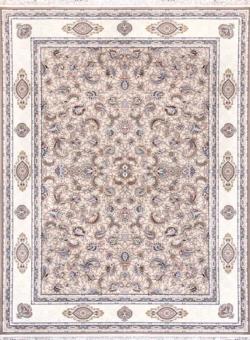 فرش داریوش 1500 شانه کد 1524 زمینه ترمه ای (برجسته)