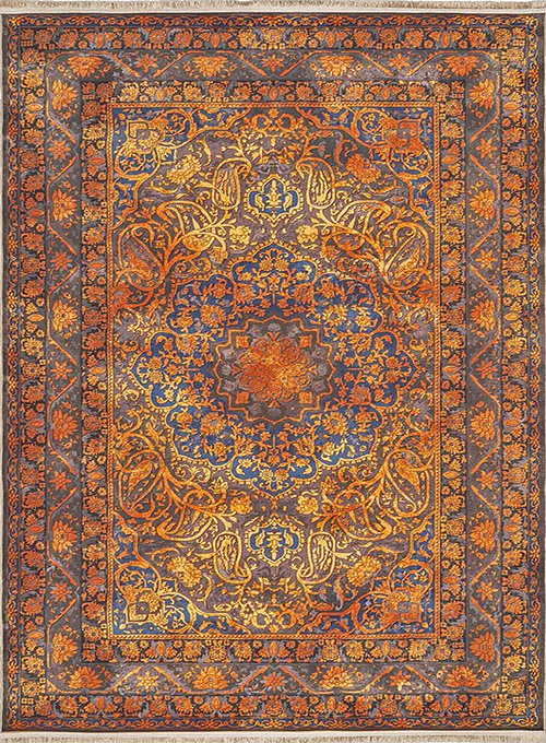  فرش محتشم کلاریس کد 100362 زمینه طوسی (غیربرجسته) 