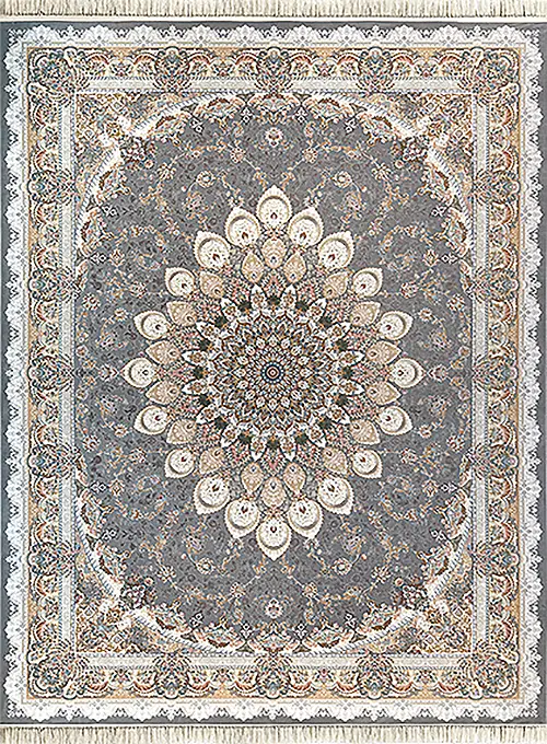 فرش داریوش 1500 شانه کد 1541 زمینه فیلی (برجسته)