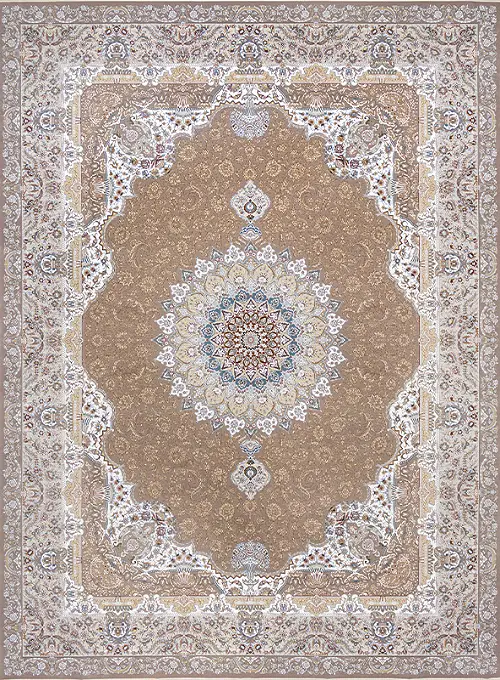فرش داریوش 1500 شانه کد 1539 زمینه ترمه ای (برجسته)