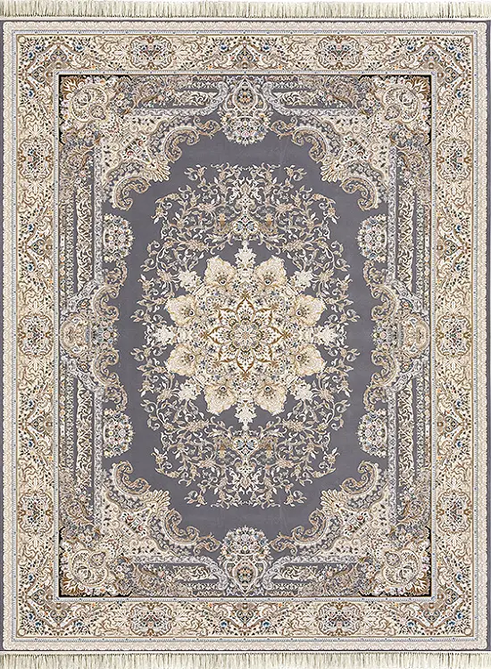 فرش داریوش 1500 شانه کد 1580 زمینه فیلی (برجسته)