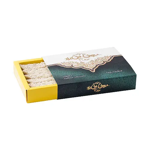 شیرینی سنتی یزد لوز بیدمشک طرح کادویی