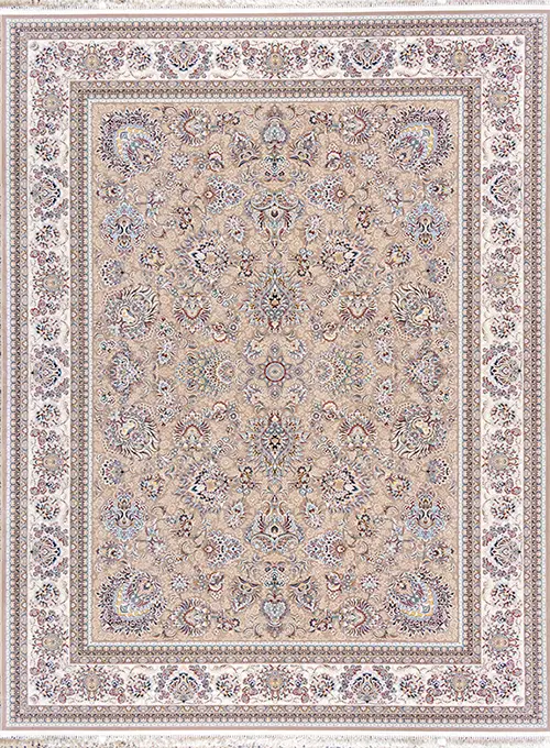 فرش داریوش 1500 شانه کد 1522 زمینه ترمه ای (برجسته)