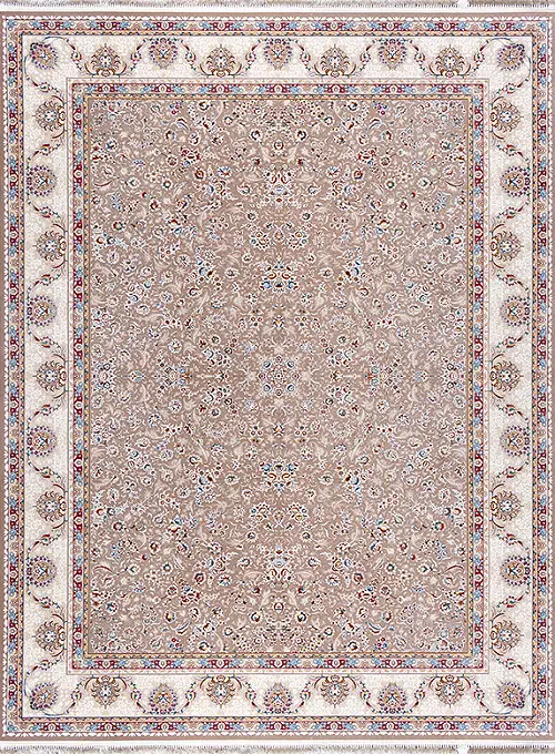 فرش داریوش 1500 شانه کد 1525 زمینه ترمه ای (برجسته)