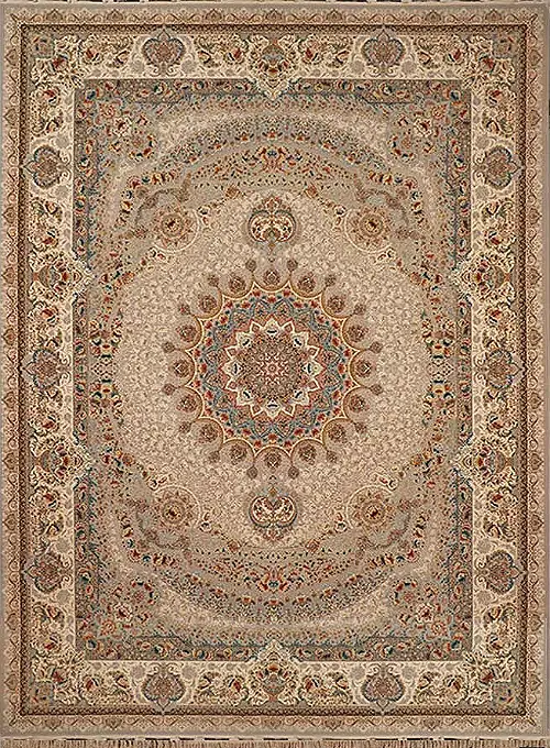 فرش ستاره کویر یزد 1500 شانه کد 501 TX زمینه 1030 (برجسته)