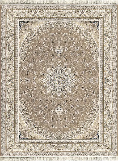 فرش داریوش 1500 شانه کد 1585 زمینه ترمه ای (برجسته)