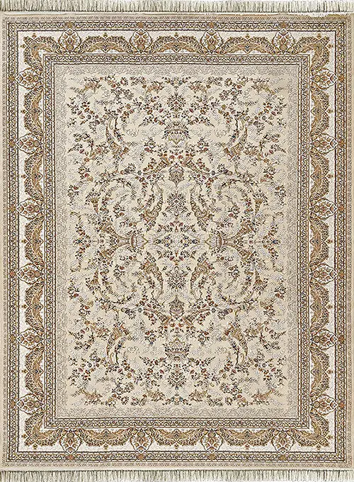  فرش داریوش 1500 شانه کد 1581 زمینه کرم (برجسته) 