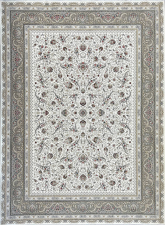  فرش مهدیان 1500 شانه کد 3015 زمینه کرم (برجسته) 