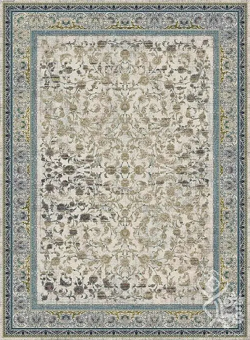  فرش قیطران 1500 شانه طرح الیزه زمینه کرم (برجسته) 